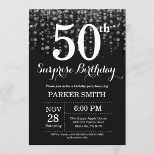 Surprise 50e anniversaire Invitation Parties scint