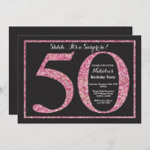 Surprise 50e anniversaire Invitation Parties scint (Devant / Derrière)