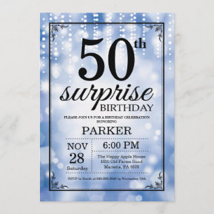 Surprise 50e anniversaire Invitation Parties scint