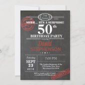 Surprise 50e anniversaire invitation pour les homm (Devant)