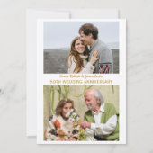 Surprise 50th Jubileum Invitation Gold Kaart (Achterkant)