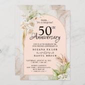 Surprise 50th Wedding Jubileum Invitation Kaart (Voorkant / Achterkant)
