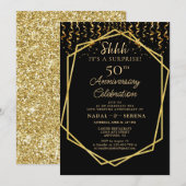 Surprise 50th Wedding Jubileum Kaart (Voorkant / Achterkant)