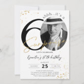 Surprise 60e anniversaire Gold Photo Invitation (Devant)