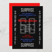 Surprise 60e anniversaire Invitation de fête 60 (Devant / Derrière)