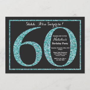 Surprise 60e anniversaire Invitation Parties scint