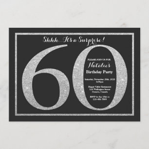 Surprise 60e anniversaire Invitation Parties scint