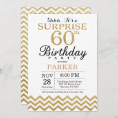Surprise 60e anniversaire Invitation Parties scint (Devant / Derrière)