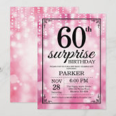 Surprise 60e anniversaire Invitation Parties scint (Devant / Derrière)