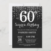 Surprise 60e anniversaire Invitation Parties scint (Devant)