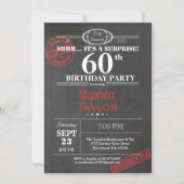 Surprise 60e anniversaire invitation pour les homm (Devant)