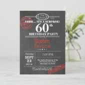 Surprise 60e anniversaire invitation pour les homm (Debout devant)
