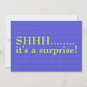 Surprise 60e anniversaire Invitation Shhh