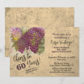 Surprise 60e Anniversaire Vin Thème Invitation (Devant / Derrière)