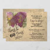 Surprise 60e Anniversaire Vin Thème Invitation (Devant / Derrière)