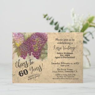 Surprise 60e Anniversaire Vin Thème Invitation