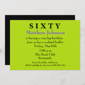 Surprise 60th Birthday Invitation Kaart (Voorkant / Achterkant)