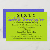 Surprise 60th Birthday Invitation Kaart (Voorkant / Achterkant)