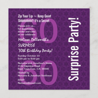 SURPRISE 60th Birthday Modern Paars White Y093 Kaart