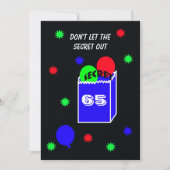 Surprise 65e anniversaire de fête Invitation SECRE (Devant)