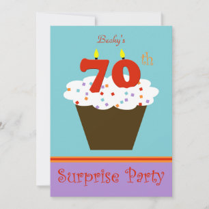 Surprise 70e anniversaire de fête Invitation