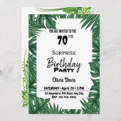 Surprise 70e anniversaire de fête Invitation (Devant / Derrière)