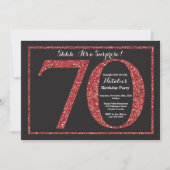 Surprise 70e anniversaire Invitation Parties scint (Devant)
