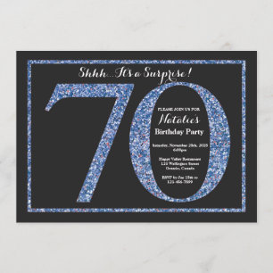 Surprise 70e anniversaire Invitation Parties scint