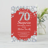 Surprise 70e anniversaire Invitation Silver Diamon (Debout devant)
