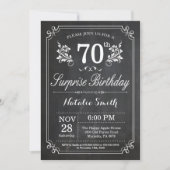 Surprise 70e anniversaire Invitation Tableau de bo (Devant)