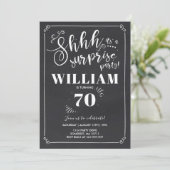 Surprise 70e anniversaire Invitation Vintage Surpr (Debout devant)
