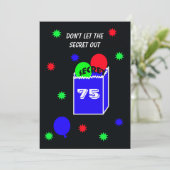 Surprise 75e anniversaire de fête Invitation SECRE (Debout devant)