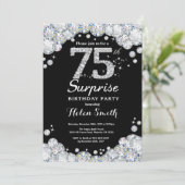 Surprise 75e anniversaire Invitation Silver Diamon (Debout devant)