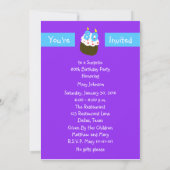 Surprise 80e anniversaire fêté Invitation Cupcake (Dos)