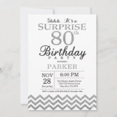 Surprise 80e anniversaire Invitation Parties scint (Devant)