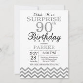 Surprise 90e anniversaire Invitation Parties scint (Devant)