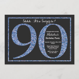 Surprise 90e anniversaire Invitation Parties scint