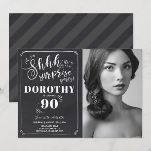 Surprise 90e anniversaire Invitation Vintage Surpr