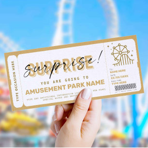 Surprise Amusement Park Theme Park Ticket Gift