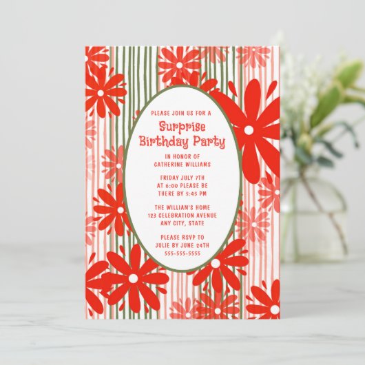 Surprise Anniversaire Invitation Fête N'Importe Qu (Debout devant)