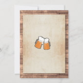 Surprise Anniversaire Soirée à la bière Invitation (Dos)