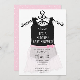Surprise Baby shower Ballerina Invitation Kaart