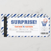 Surprise Basketball Game Stadium Gift Ticket (Voorkant / Achterkant)