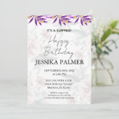 Surprise Birthday Invitation Kaart (Staand voorkant)
