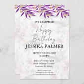 Surprise Birthday Invitation Kaart (Voorkant / Achterkant)