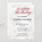 Surprise Birthday Invitation Kaart (Voorkant / Achterkant)