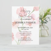 Surprise Birthday Invitation Kaart (Staand voorkant)