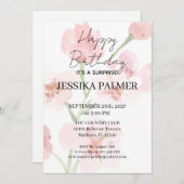 Surprise Birthday Invitation Kaart (Voorkant / Achterkant)