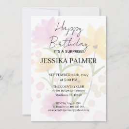 Surprise Birthday Invitation Kaart