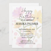 Surprise Birthday Invitation Kaart (Voorkant / Achterkant)